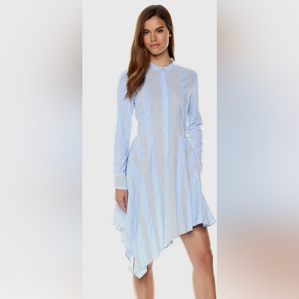 BCBG Maxazria Rayanne Asymmetrical Oxford Shirt Dress
